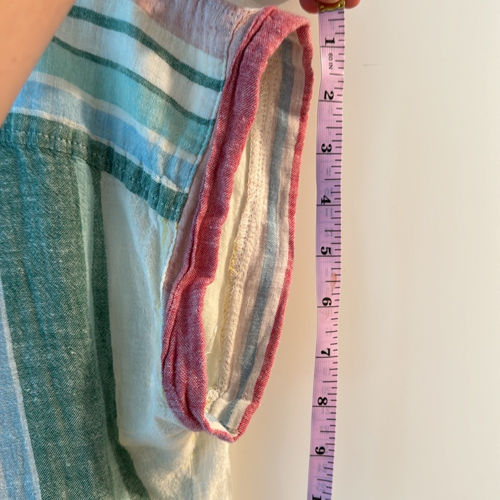 Striped Colorful Loose Button Up - Picture 5 of 6